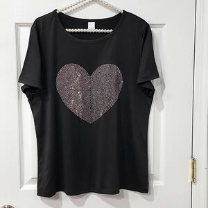 Large ❤️ heart New Bling t-shirt
